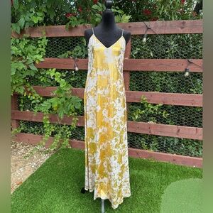 Commense Gold and White Slip Maxi Dress